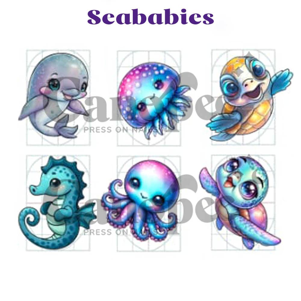 Stickers Seababies - planche de 6 stickers