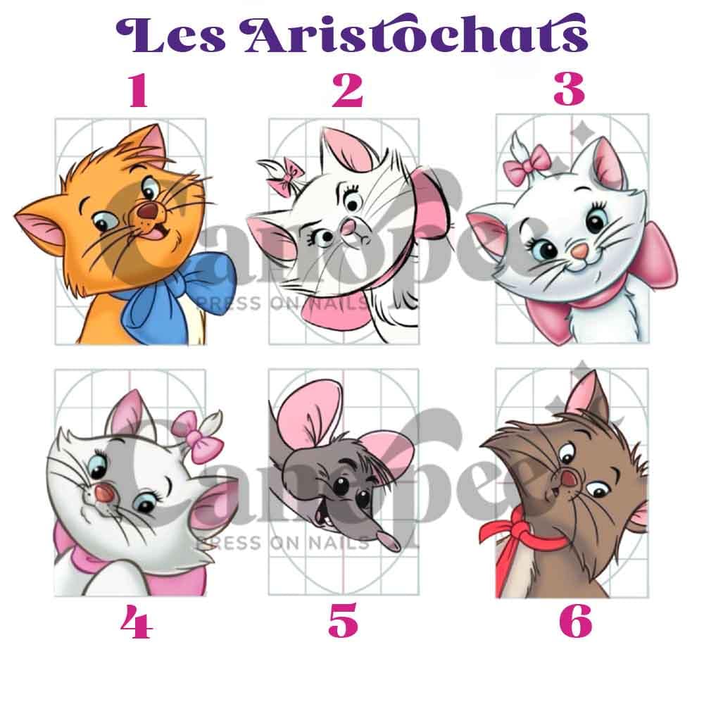 Stickers Les aristochats - planche de 6 stickers