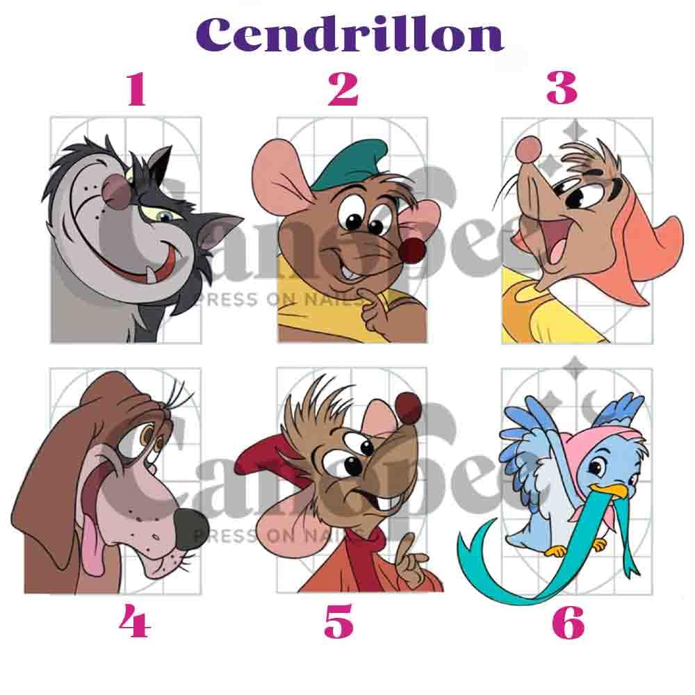 Stickers Cendrillon - planche de 3 stickers