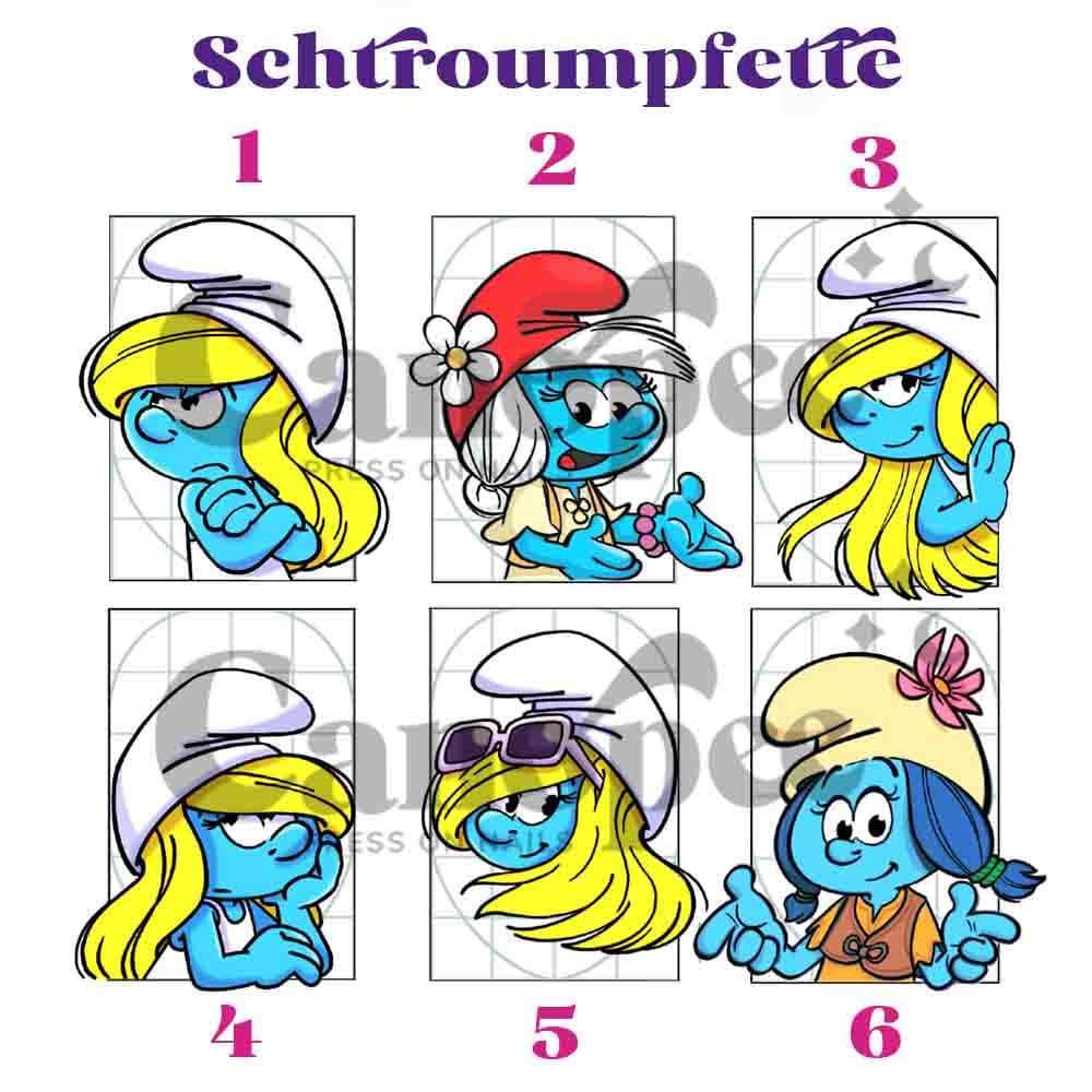 Stickers-schtroumpfette-planche-de-3-stickers